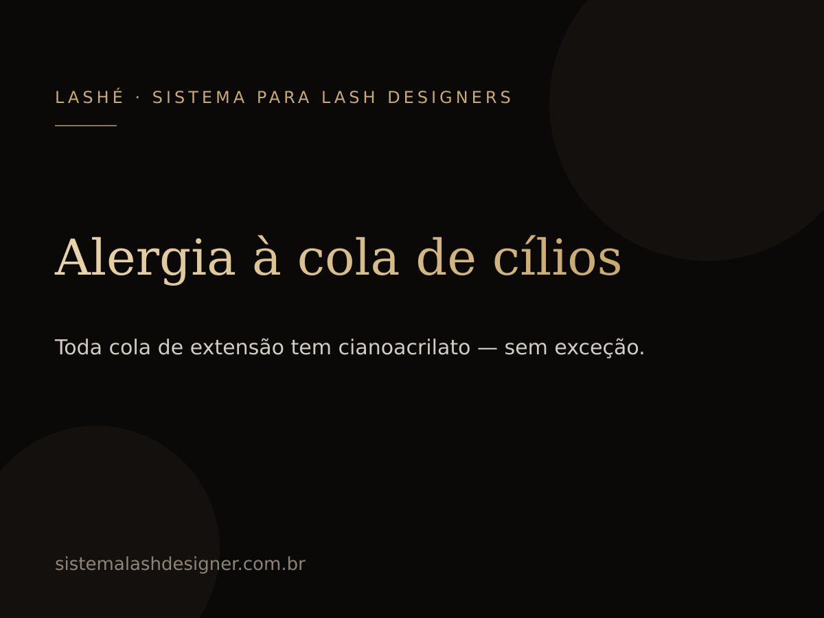 Alergia à cola de cílios: irritação x alergia — LASHÉ.