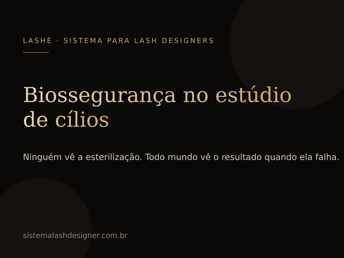 Biossegurança no estúdio de cílios — LASHÉ, sistema para lash designers.