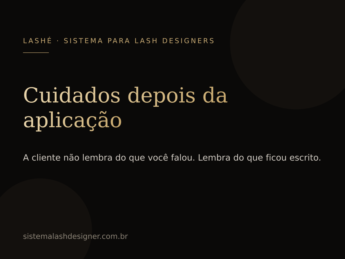 Cuidados depois da aplicação de cílios — LASHÉ.